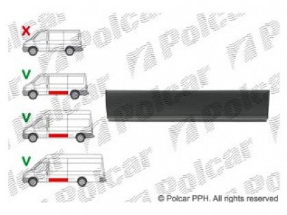 FD Transit 00->06 side plate L for middle model kower part