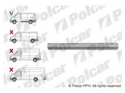 FD Transit 00->06 remontdaļa sāns L īsajai bāzei apakšas daļa maza L1194MM H110MM