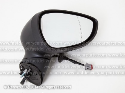 FD Fiesta 13->17 spogulis R elektro apsildāms melns sfērisks ar pagriezienu 6pins