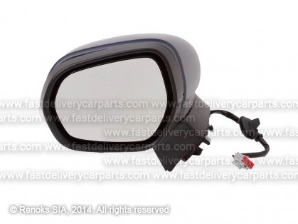 FD Fiesta 17-> spogulis L elektro apsildāms melns liekts ar pagriezienu