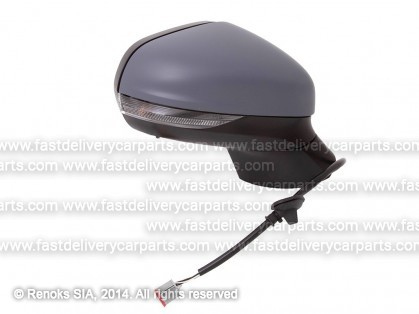 FD Fiesta 17-> spogulis R elektro apsildāms melns liekts ar pagriezienu