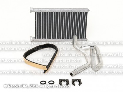 JP Cherokee 08->13 радиатор обогрева салона 133X245X26 ALU/ALU паяный с патрубками тип MOPAR SRLine