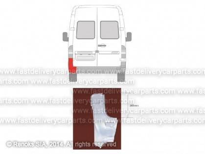 MB Sprinter 95->00 панель задняя угол L низ KK