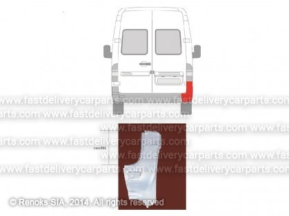 MB Sprinter 95->00 панель задняя угол R низ KK