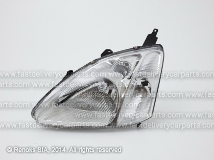 HN Civic 01->03 lukturis EURO 3D/5D L H4 gaišs ar motoriņu TYC