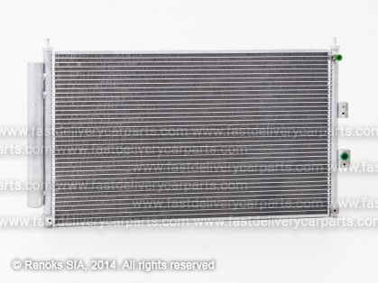 HN Civic 05->11 condenser 670X380X16 with integrated receiver dryer 1.3/1.8 SRLine