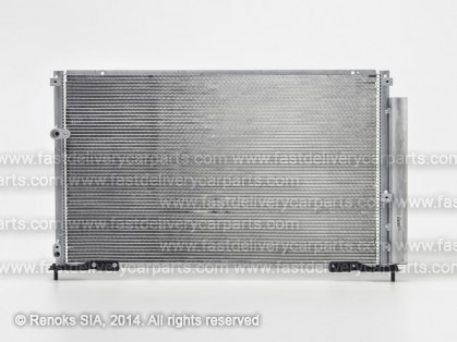 HN Civic 05->11 condenser 646X384X16 with integrated receiver dryer 1.4/1.8/2.2D SRLine