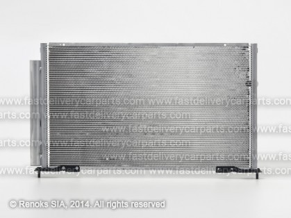 HN Civic 05->11 condenser 646X384X16 with integrated receiver dryer 1.4/1.8/2.2D SRLine