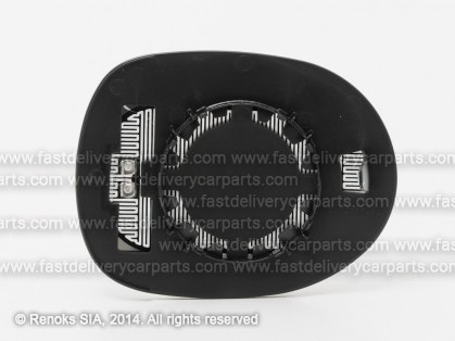 HN Civic 05->11 mirror glass with holder L heated aspherical HB