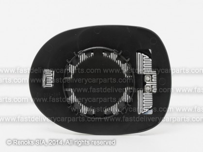HN Civic 05->11 mirror glass with holder R heated convex HB