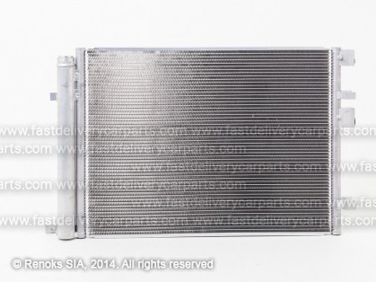 HY i20 08->12 condenser 535X378X16 with integrated receiver dryer 1.2/1.4/1.6 KOYO
