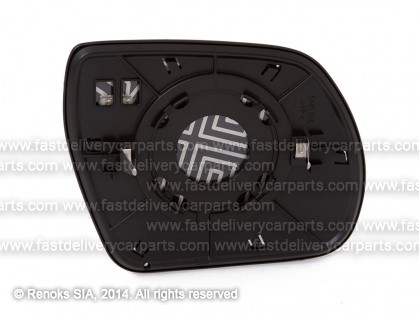 HY Santa Fe 09->12 mirror glass with holder L heated convex