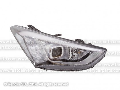 HY Santa Fe 12->18 lukturis R D3S/H7/LED XENON ar motoriņu ar dienas gaitas gaismu 12->16 TYC