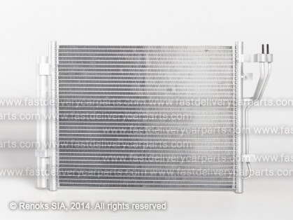 HY i30 07->12 condenser 510X390X12 with integrated receiver dryer 1.6D/2.0D HALLA/HANON