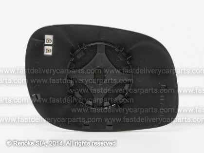 LR Freelander 97->06 mirror glass with holder L heated convex 00->06