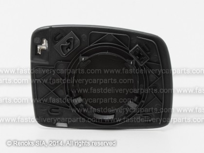 LR Range Rover 02->09 mirror glass with holder L heated convex blue