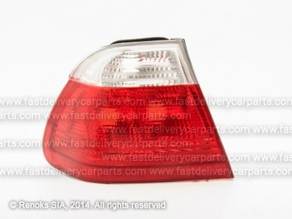 BMW 3 E46 98->01 aizmugures lukturis SED stūris L balts/sarkans DEPO