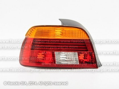 BMW 5 E39 00->04 aizmugures lukturis SED L dzeltens/sarkans tips HELLA TYC