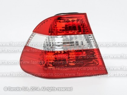 BMW 3 E46 01->05 aizmugures lukturis SED stūris L balts/sarkans bez patronām TYC