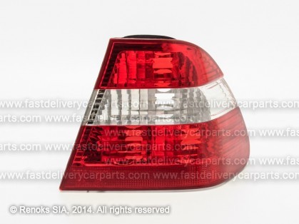 BMW 3 E46 01->05 aizmugures lukturis SED stūris R balts/sarkans bez patronām TYC
