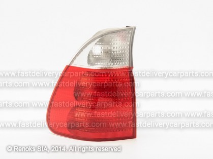 BMW X5 E53 00->03 aizmugures lukturis stūris L balts/sarkans DEPO