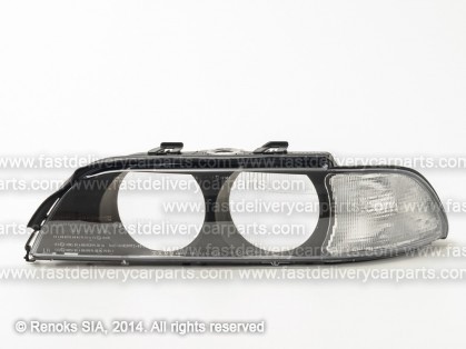 BMW 5 E39 96->00 head lamp glass L white corner lamp with inner glass DEPO