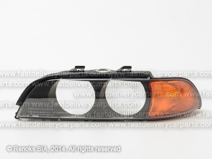 BMW 5 E39 96->00 head lamp glass L yellow corner lamp with inner glass for headlamp with lens DEPO