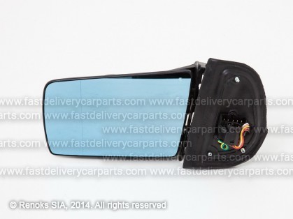 MB C W202 93->00 mirror L electrical heated primed aspherical blue foldable with memory 11pins