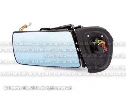 MB C W202 93->00 mirror R electrical heated primed aspherical blue foldable with memory 11pins 96->00