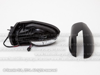 MB A W169 04->08 mirror L electrical heated black aspherical with flasher foldable