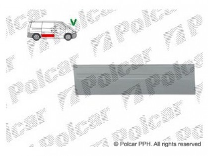 MB Vito 96->03 side door part lower without mould holes 300MM