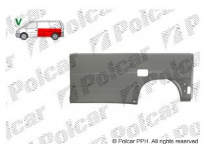 MB Vito 96->03 side plate L lower part eithout molding hole L2345, H957 mm