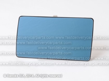 MB E W124 85->95 mirror glass with holder L for mirror with manual adjustment heated flat blue