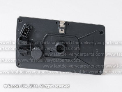 MB E W124 85->95 mirror glass with holder L for mirror with manual adjustment heated flat blue