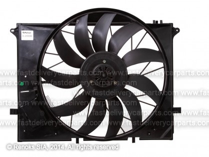 MB S W220 98->02 ventilators ar difuzoru 530mm 850W 4pin ar vadibas moduli