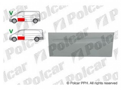 MB Vito 03->10 door repear part front L lower without molding hole 325mm