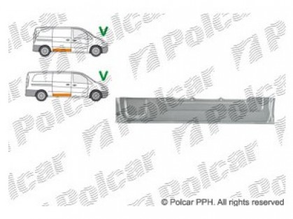MB Vito 03->10 side door part lower inner R