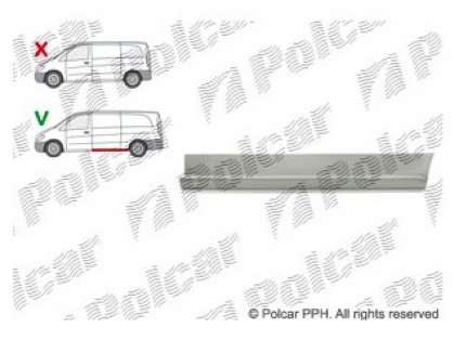 MB Vito 03->10 side plate L H=250MM, L=1555MM