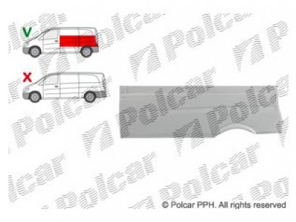 MB Vito 03->10 side plate L upper part up to window