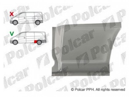 MB Vito 03->10 side plate R lower part in front of the wheel long model