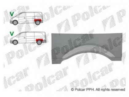 MB Vito 03->10 wheelarch rear R upper part galvanized