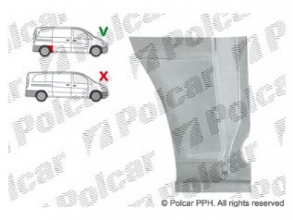 MB Vito 03->10 side plate L lower part in front of the wheel for short model