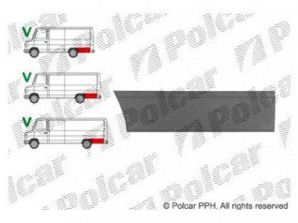 MB Vario 96->13 side plate R lower part behind of the wheel