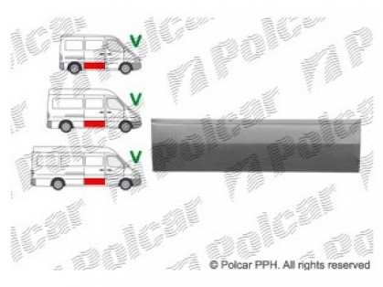 MB Sprinter 95->00 side door part lower 310mm