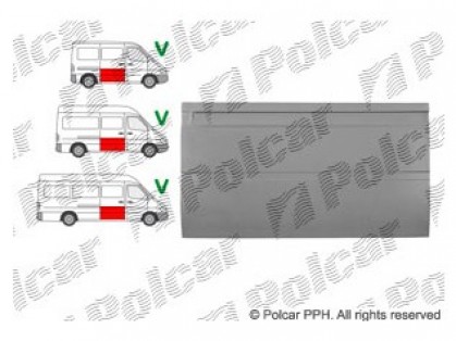 MB Sprinter 95->00 side door part lower 660mm
