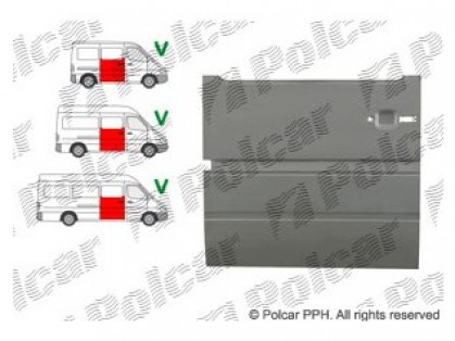 MB Sprinter 95->00 side door part lower up to window R