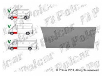 MB Sprinter 95->00 door repear part front lower R 450MM