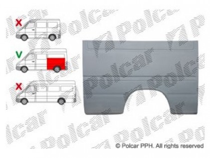 MB Sprinter 95->00 fender rear L 1940mm/1448mm