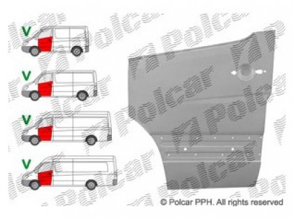 MB Sprinter 06->13 door repear part front L up to window