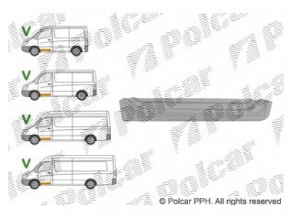 MB Sprinter 06->13 door lower part front L inner